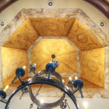 Faux decor and united artisans ceiling marble and faux gold leaf mural